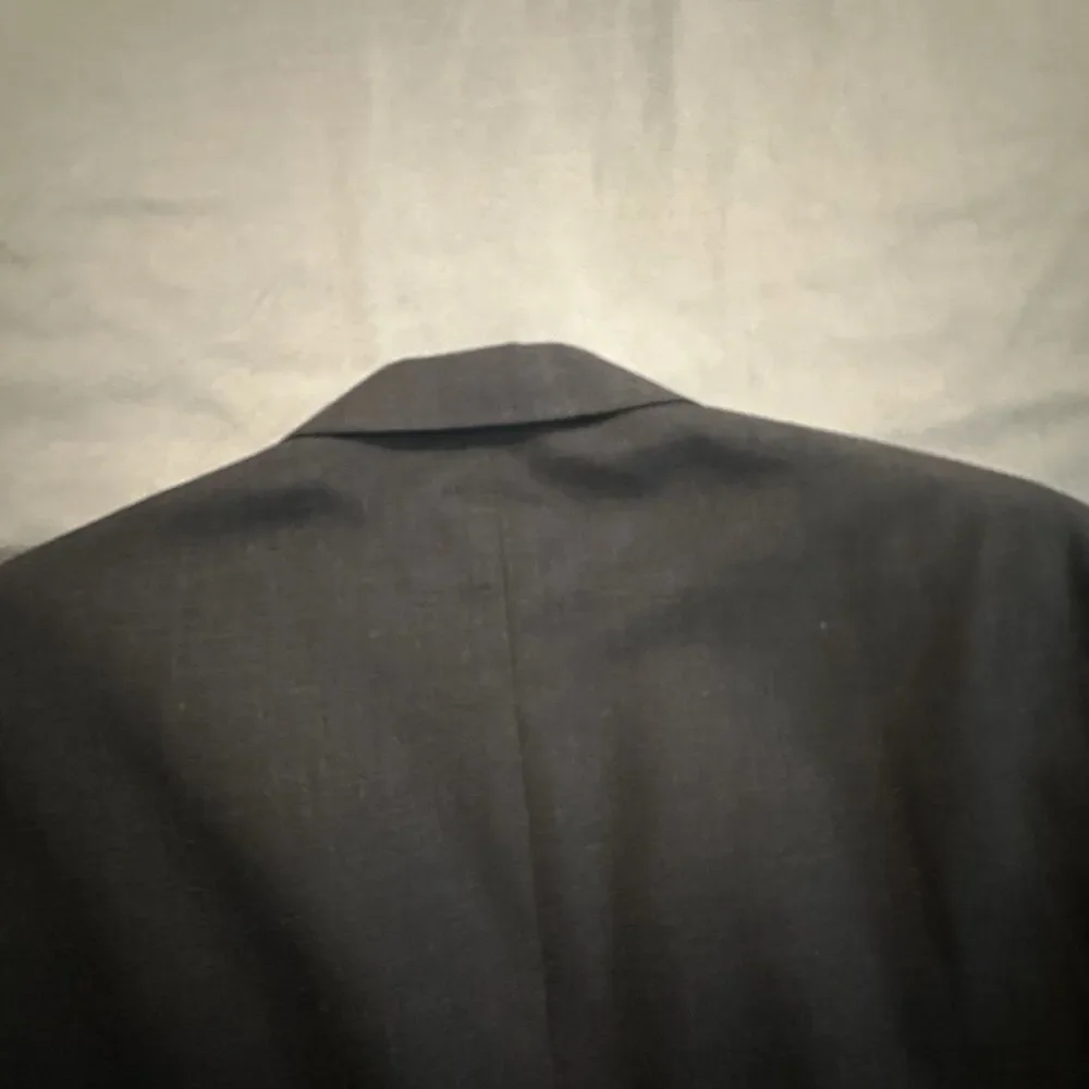 Brooks Brothers Blazer Mens 44 100% Pure Wool Two Button Jacket Charcoal Grey